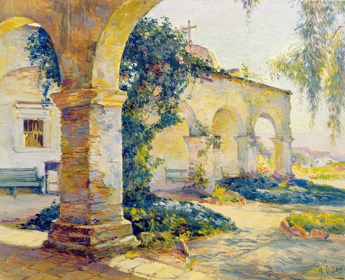 MATHIAS J. ALTEN, Mission San Juan Capistrano
1934 c., Oil on canvas